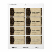 Victorian Steampunk Étiquettes d'expédition (Feuille entière)