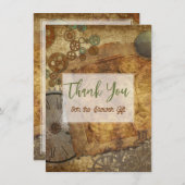 Victorian Steampunk Flat Merci Cartes (Devant / Derrière)