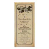 Victorian Steampunk Wedding Programme (Devant)