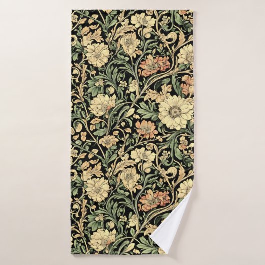 Victorian-style floral pattern  (Serviette de bain)