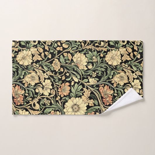 Victorian-style floral pattern (Serviette à main)