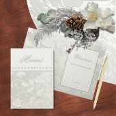 Victorian Tapestry Cream Folded Greeting Card Kaart