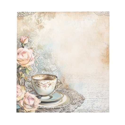 Victorian Tea Party notepad Notitieblok (Voorkant)