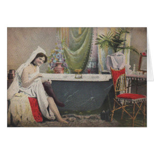 Victorian woman bathing bath