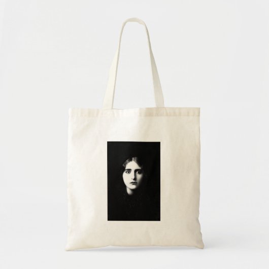 Victorian woman with haunting expression tote bag (Voorkant)