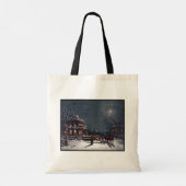 Victorianisch kerstavondfeest Winterkoets Tote Bag (Achterkant)