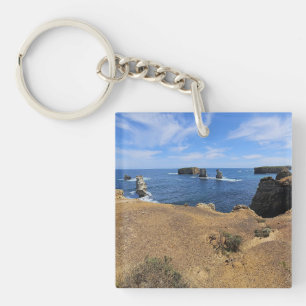 Victoria's Baai van Eilanden Kustpanorama Sleutelhanger