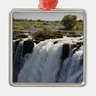Victoriawaterval, Zambezirivier, Zambia. 2 Metalen Ornament
