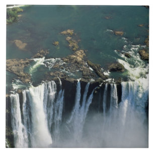 Victoriawatervallen, grens tussen Zambia en Zimbab Tegeltje