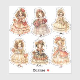  Victorican Christmas Girls Journal Kit Sticker