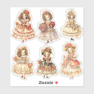  Victorican Christmas Girls Journal Kit Sticker