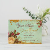 Victorien Rose Fancy Invitation Faire-part (Debout devant)