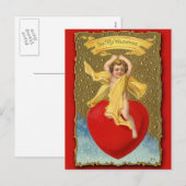 Victorien vintage à ma carte Valentine (Devant / Derrière)