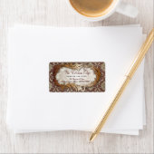 Victorienne esthétique Damask Étiquettes de adress (En situation)