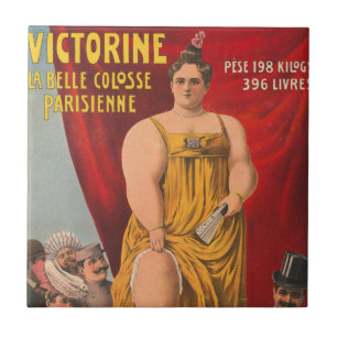 Victorine, de mooie Parijse grote vrouw Tegeltje