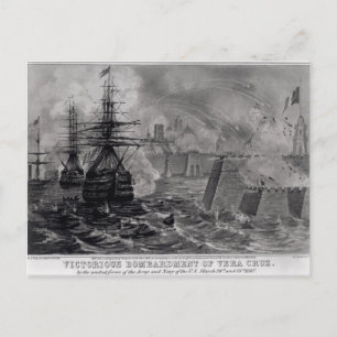 Victorious Bombardment van Vera Cruz Briefkaart