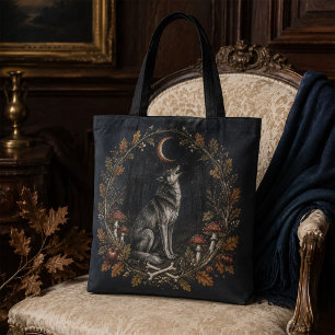 Victorische Samhain Wolf Botanische Gotische Boods Draagtas