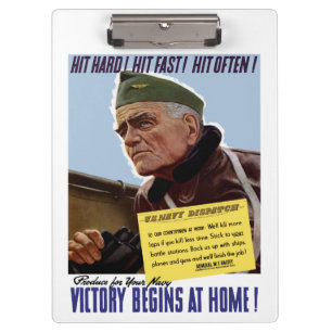 Victory begint thuis — Bull Halsey Klembord
