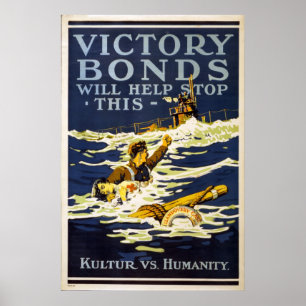 Victory Bonds zal helpen deze Eerste Wereldoorlog  Poster