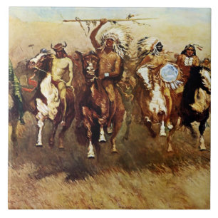 “Victory Dance” Westerse kunst van Frederic Reming Tegeltje