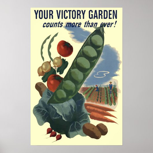 Victory Garden Vintage Poster (Voorkant)