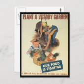 Victory Garden Wereldoorlog 2 Briefkaart (Voorkant / Achterkant)