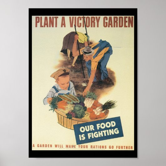 Victory Garden Wereldoorlog 2 Poster (Voorkant)