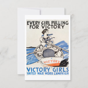 Victory Girls United War Work Campaign WWWII Poste Kaart