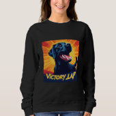 Victory Lap Black Labrador Sweatshirt - Dog Lover (Voorkant)