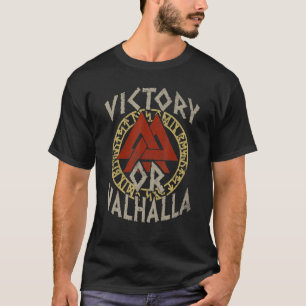 Victory of Valhalla Rune Circle Valknut Viking Vik T-shirt