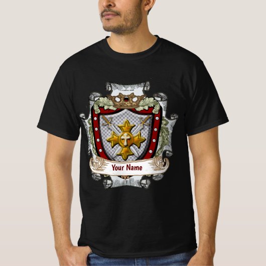 Victory Shield  Surname  t-shirt (Devant)