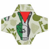 Victory Sign Hand Resistance Red Triangle Symbol (Plat)