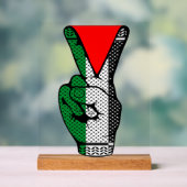 Victory Sign Hand Resistance Red Triangle Symbol (Neutre)