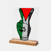 Victory Sign Hand Resistance Red Triangle Symbol (Angle)