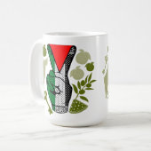 Victory Sign Hand Resistance Red Triangle Symbol Koffiemok (Voorkant links)