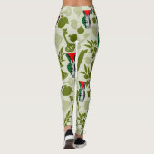 Victory Sign Hand Resistance Red Triangle Symbol Leggings (Achterkant)