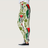 Victory Sign Hand Resistance Red Triangle Symbol Leggings (Links)