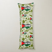 Victory Sign Hand Resistance Red Triangle Symbol Lichaamskussen (Achterkant (Verticaal))