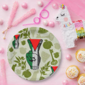 Victory Sign Hand Resistance Red Triangle Symbol Papieren Bordje (Feest)