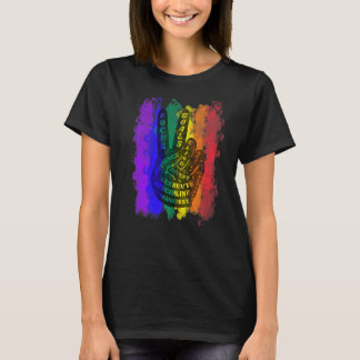 Victory sign peace symbool Treehugger Hippie Goa A T-shirt