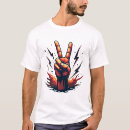 Victory Unleashed" Lightning Sign-ontwerp T-shirt