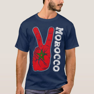 Victorywo Vingers Marokkaanse Vlag Patriottische j T-shirt