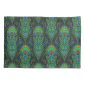 vid groene pauw veren standaardkussen kussensloop (Achterkant)