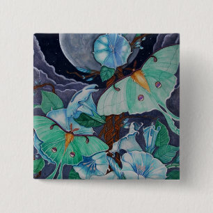 Vida de la Luna Vierkante Button 5,1 Cm