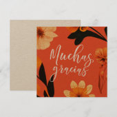 Vide 5,25" Carré plat Carte de remerciements espag (Devant / Derrière)