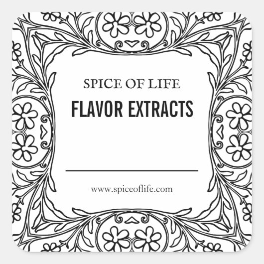 Vide de saveur fait maison Extrait Étiquettes (Devant)