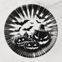 Halloween in black and white