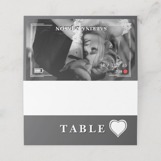 Video Camera Foto Hart bruiloft (Buitenkant ongevouwen)