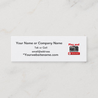 Video Dominion YouTube Subscription and Play Mini Visitekaartje