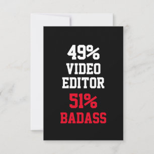 Video Editor Badass Card Kaart